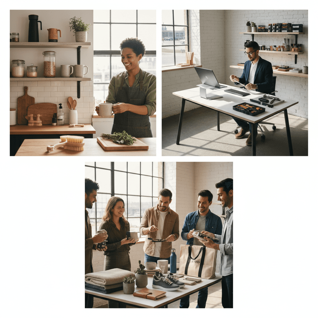Diverse product categories for home, work, and lifestyle
